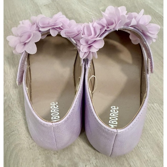 Gymboree Girls Floral Ballet Flats Lavender Fields flowers kids Purple sz 12 - Picture 6 of 7
